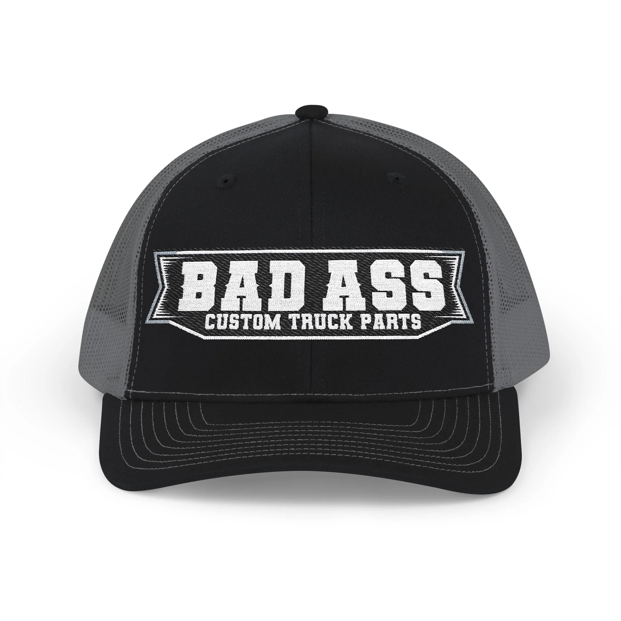 Custom Embroidered Bad Ass Snapback Trucker Cap - Thumbnail 2