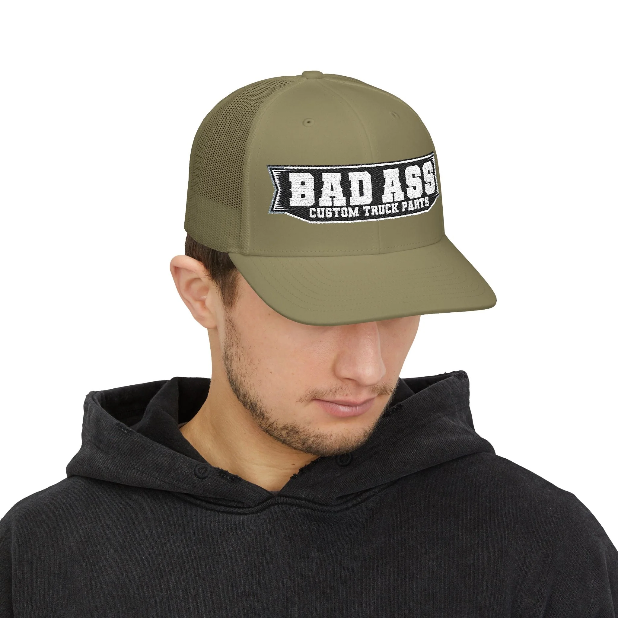 Custom Embroidered Bad Ass Snapback Trucker Cap - Thumbnail 19