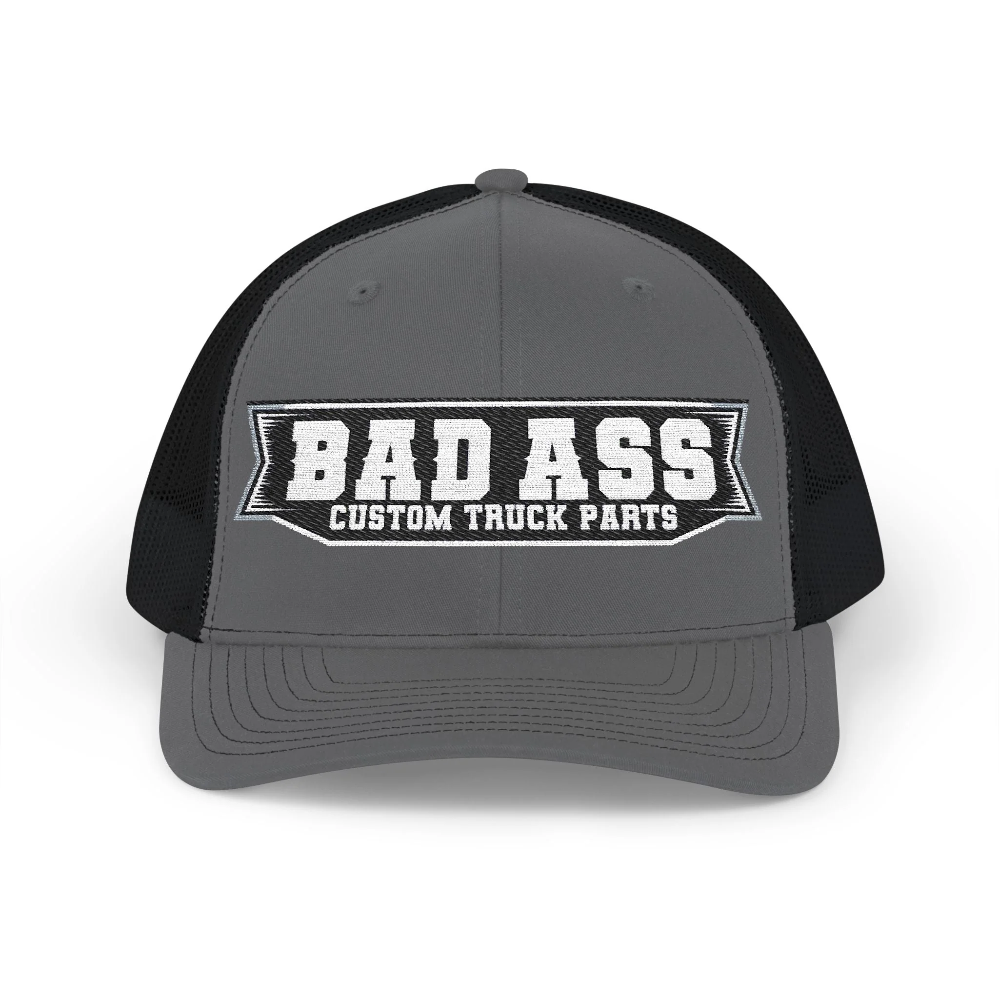 Custom Embroidered Bad Ass Snapback Trucker Cap - Thumbnail 4