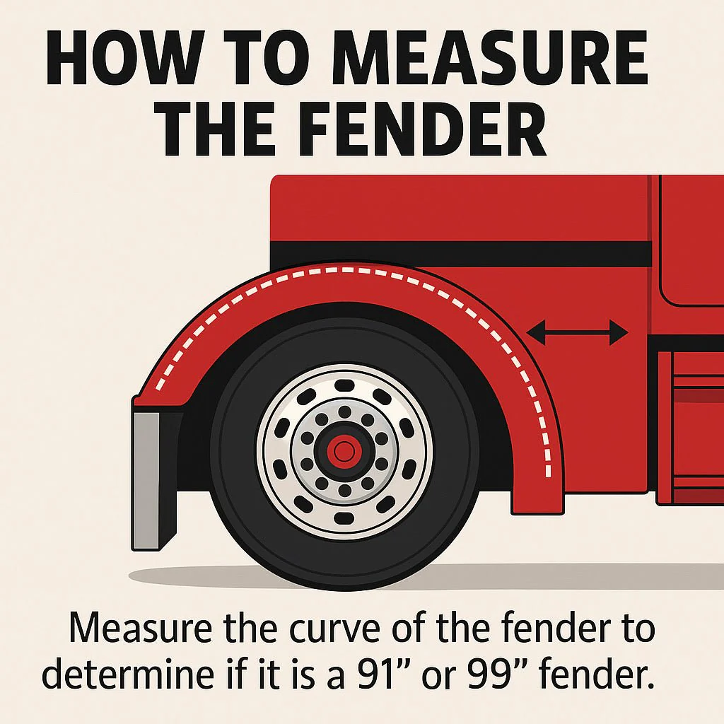 Peterbilt 389 Medium Sidewall Front Fender Set - Thumbnail 3