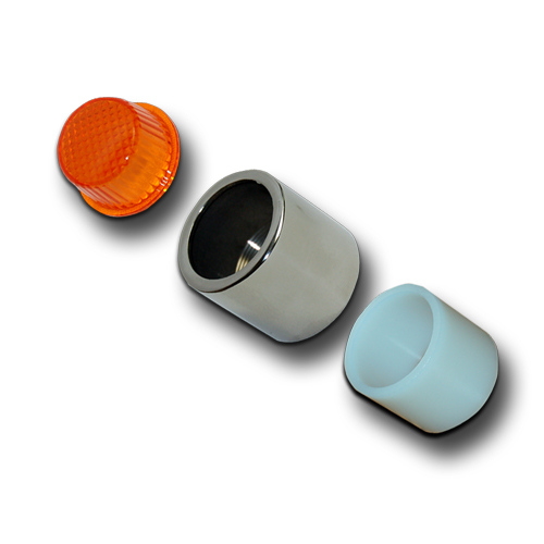 Fine Thread SS Lens Cap/Spacer/Amber Lens