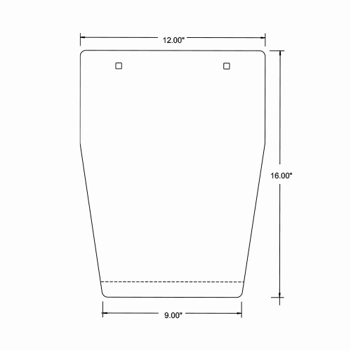 Anti Sail Flap Brackets - 12″ x 16″ - Angle Cut - Thumbnail 2