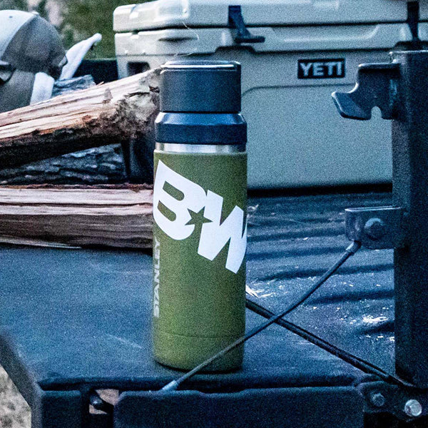 B&W White Logo Decal