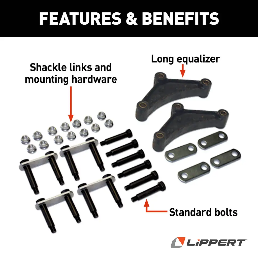 Axle Double-Eye Suspension Kit, 2,200-8,000-lb. Tandem Axles, 35" Axle Spacing - Thumbnail 3