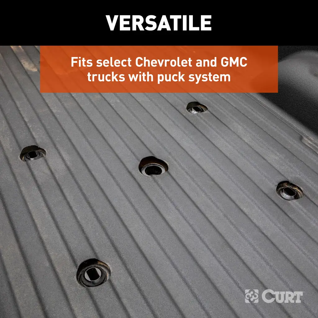 Puck System 5th Wheel Rails, Select Chevy Silverado, GMC Sierra 2500 HD, 3500 HD - Thumbnail 8