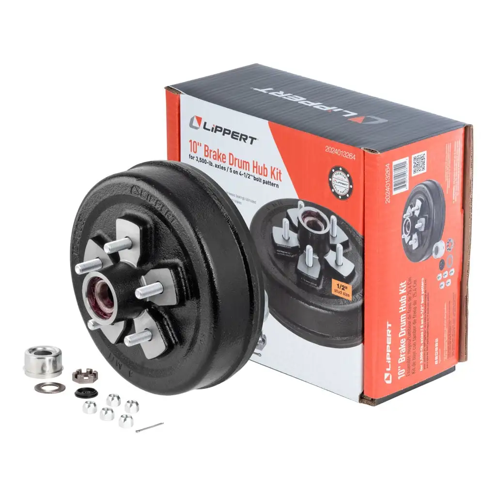 10" Brake Hub Complete Kit with Installed Bearings, 3,500-lb. Axles