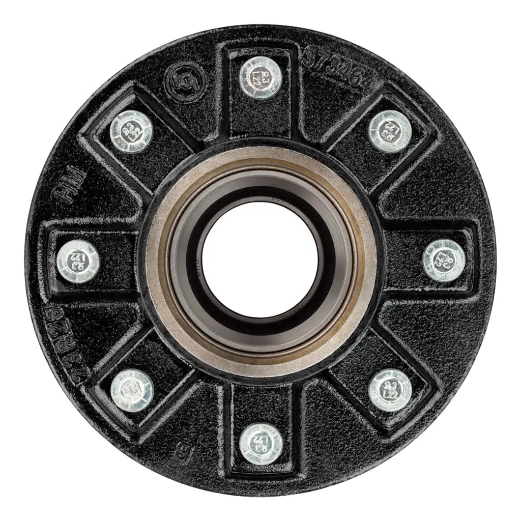 Idler Hub with Races & Wheel Studs, 7,000-lb. Axles, 8 on 6-1/2" Bolt Pattern - Thumbnail 4