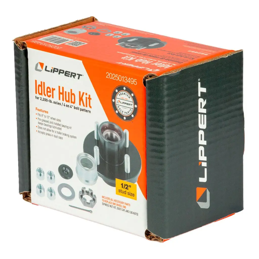 Idler Hub Complete Kit with Installed Bearings, 2,200-lb. Axles - Thumbnail 9