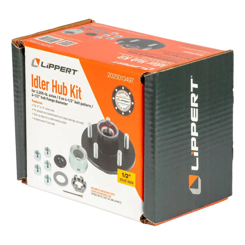 Idler Hub Complete Kit with Installed Bearings, 2,200-lb. Axles - Thumbnail 9