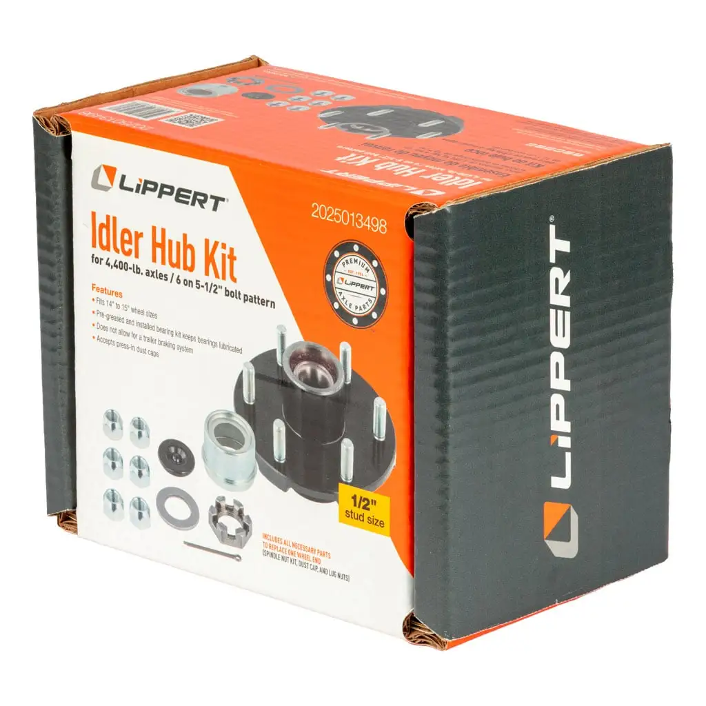 Idler Hub Complete Kit with Installed Bearings, 4,400-lb. Axles - Thumbnail 9