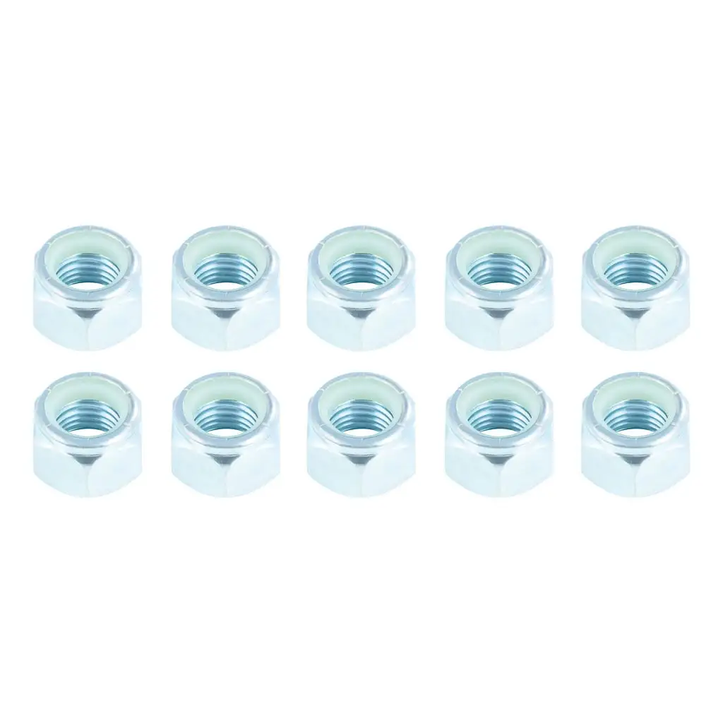 Trailer Suspension Hex Lock Nut, 1"-8 Thread Size, 10 Pack