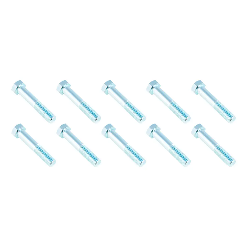 Trailer Suspension Hex Bolt, 1" Diam., 1"-8 Thread Size, 5-1/2" Length, 10 Pack