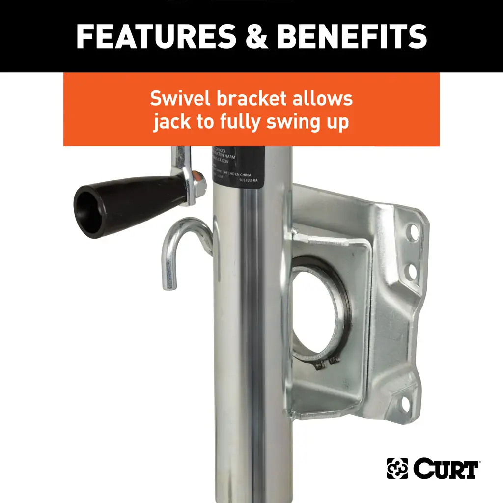 Marine Trailer Jack with 6" Wheel (1,000 lbs, 10" Travel, Packaged) - Thumbnail 4