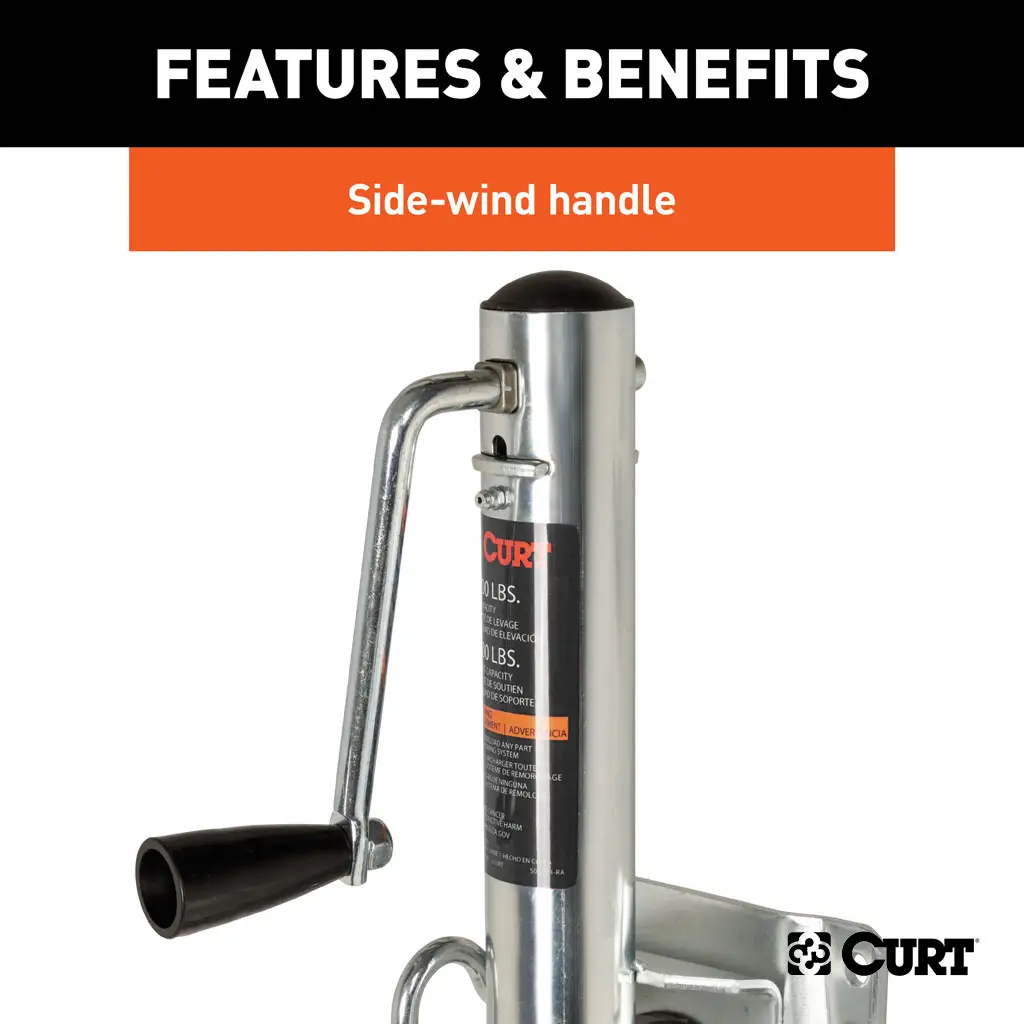 Marine Trailer Jack with 6" Wheel (1,000 lbs, 10" Travel) - Thumbnail 6