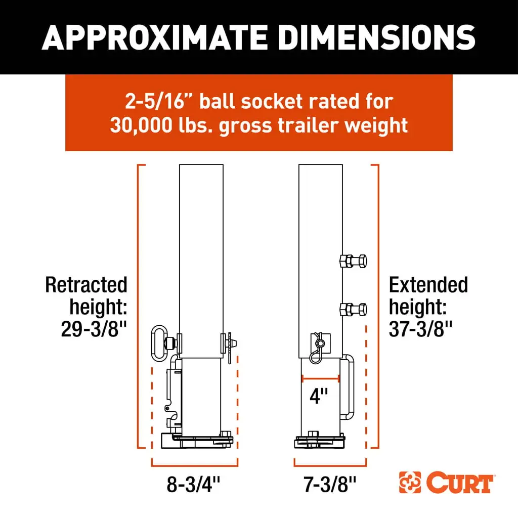 2-5/16" Adjustable Gooseneck Coupler, 30K, Round Tube - Thumbnail 2