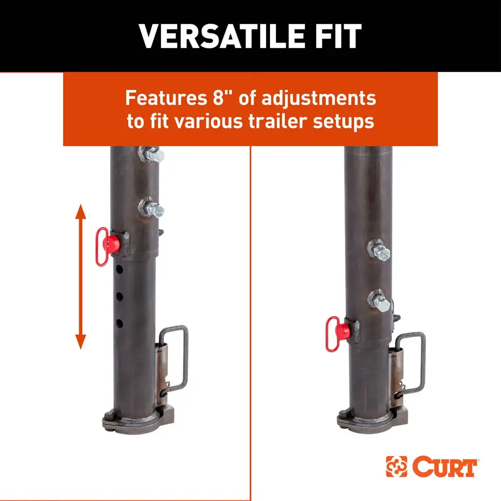 2-5/16" Adjustable Gooseneck Coupler, 30K, Round Tube - Thumbnail 4