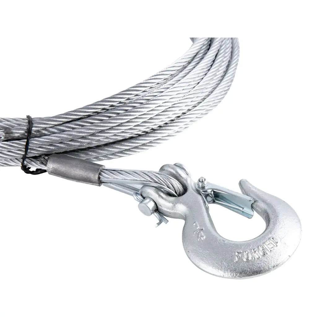 25' Winch Cable with Snap Hook (4,200 lbs.) - Thumbnail 2