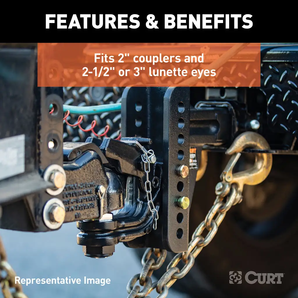 Replacement Channel Mount Ball & Pintle Hitch (2" Ball, 10,000 lbs.) - Thumbnail 5