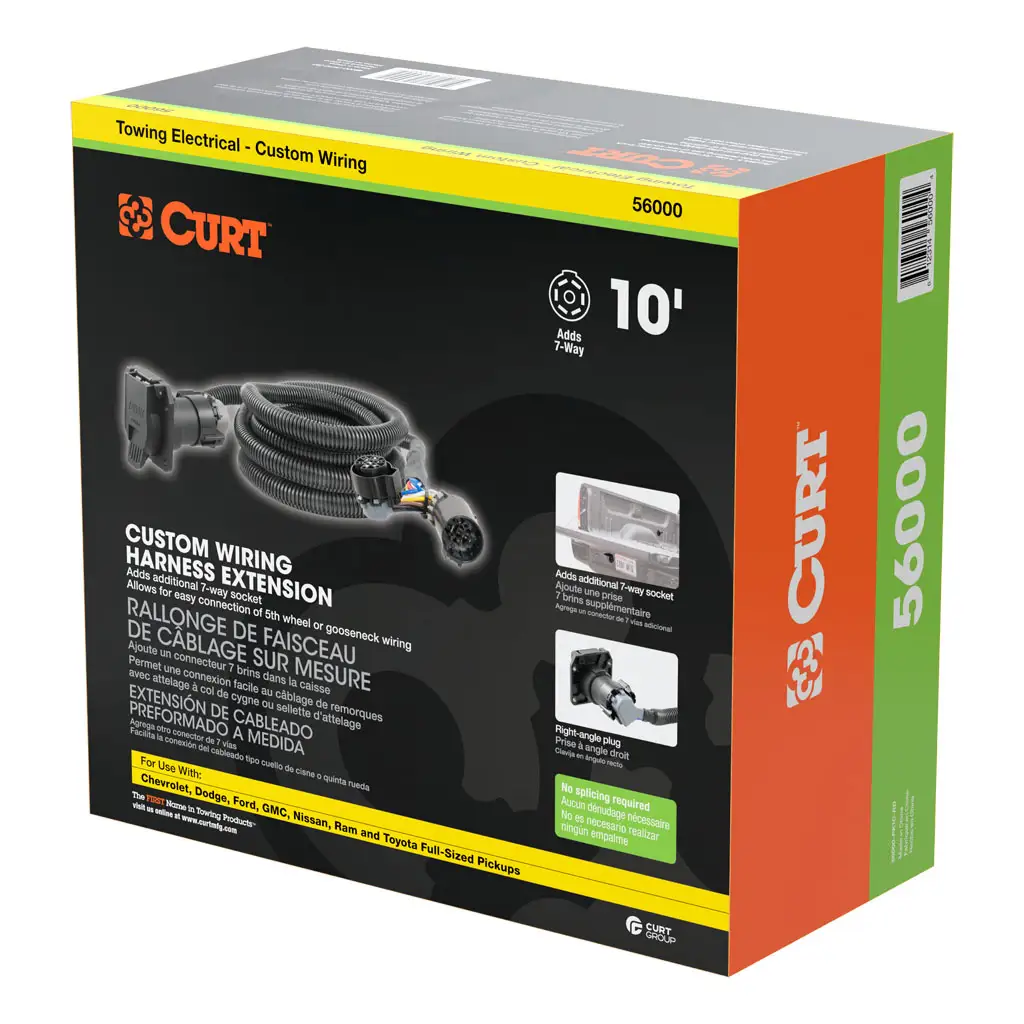 10' Custom Wiring Extension Harnesses (Adds 7-Way RV Blade to Truck Bed, 10-Pk) - Thumbnail 9