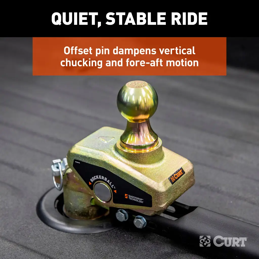 RockerBall Multi-Fit OEM Puck System Gooseneck Ball with 4" Offset - Thumbnail 6