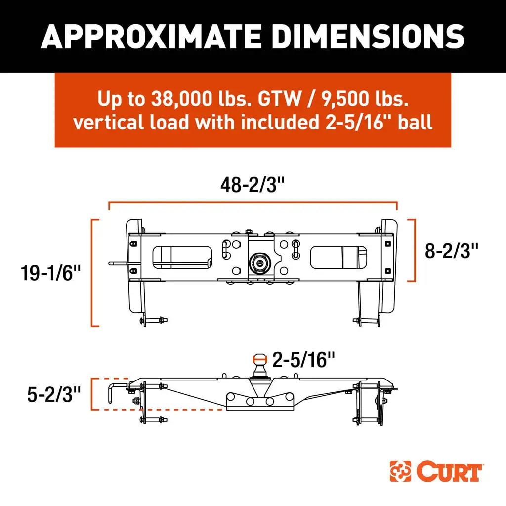 PowerHaul Double Lock Gooseneck Hitch, Fits Select Chevy Silverado, GMC Sierra - Thumbnail 2
