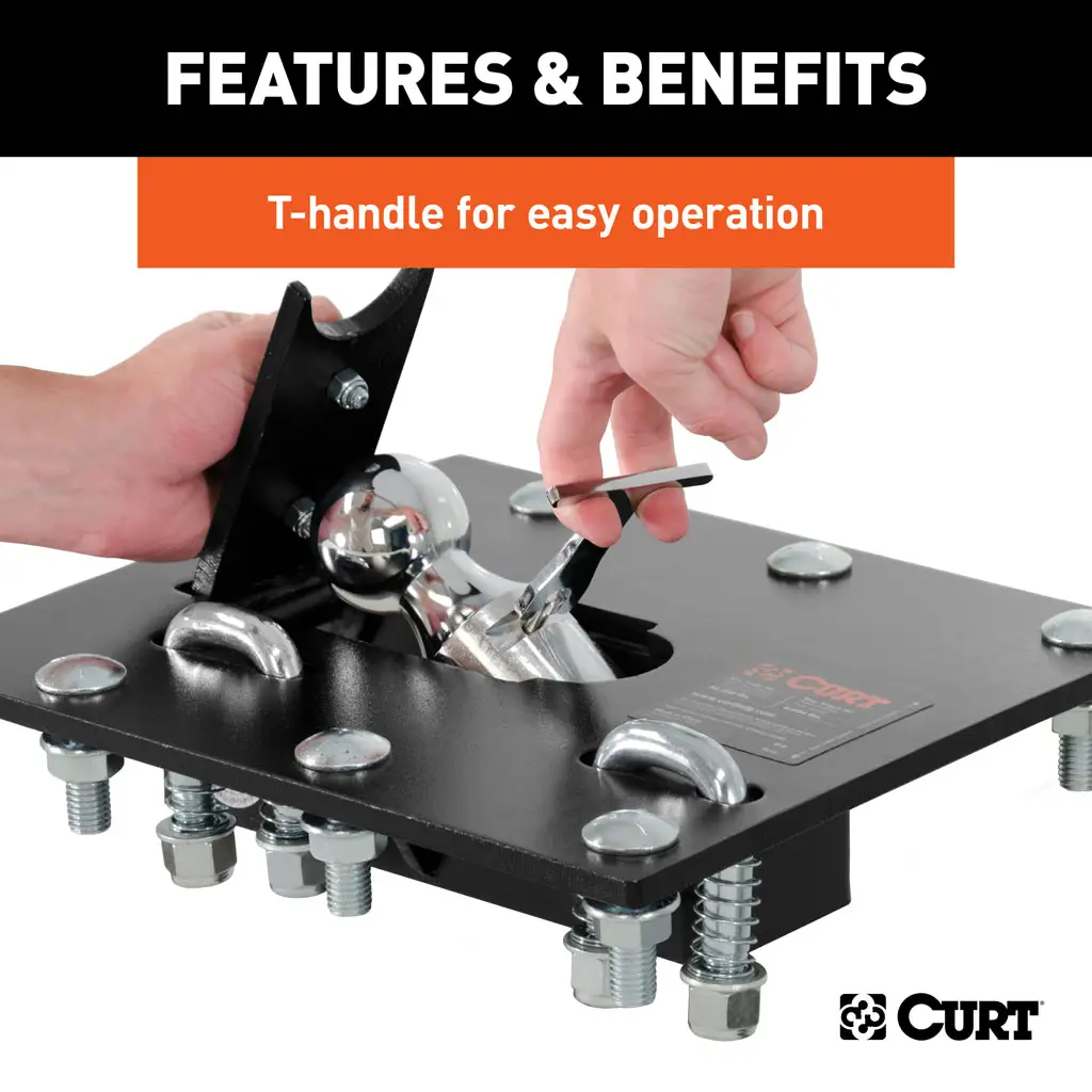 Over-Bed Folding Ball Gooseneck Hitch - Thumbnail 6