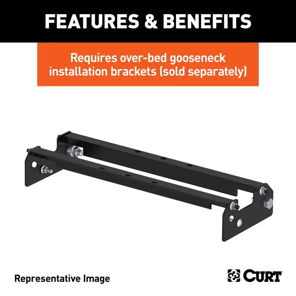 Over-Bed Flat Plate Gooseneck Hitch - Thumbnail 4