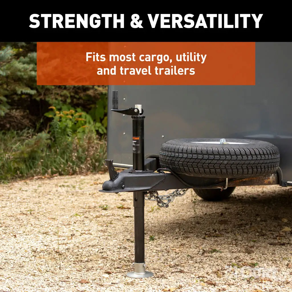 Lippert Quick Drop Drill-Operated Tongue Jack, 2,000 lbs, 14" Travel - Thumbnail 7