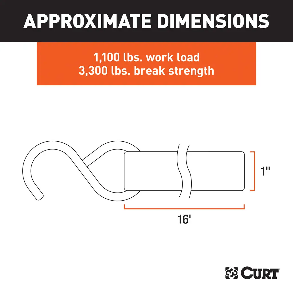 16' Lime Green Cargo Straps with S-Hooks (1,100 lbs, 2-Pack) - Thumbnail 2