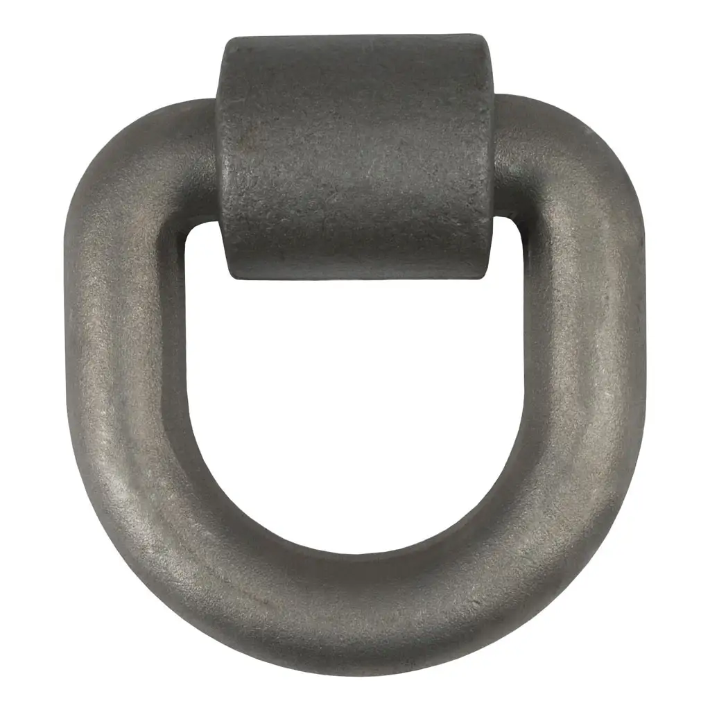 3" x 3" Weld-On Tie-Down D-Ring (15,587 lbs, Raw Steel)