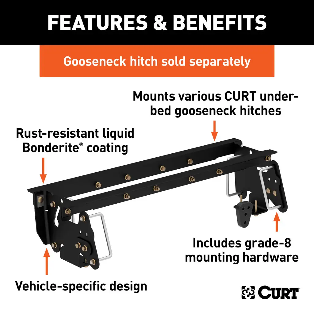 Under-Bed Gooseneck Installation Brackets - Thumbnail 2