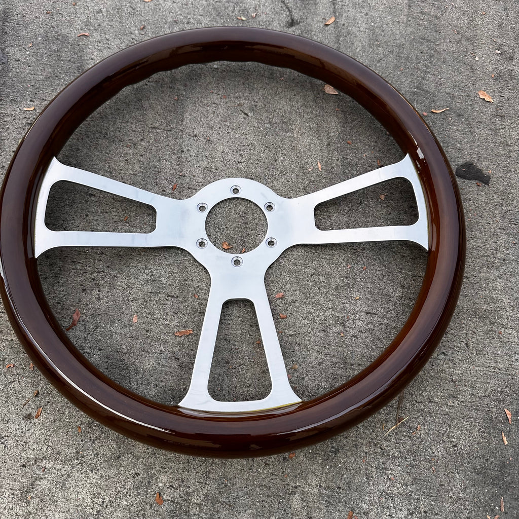 FACTORY SECOND: 15" CHROME EMPIRE MUSCLE DARK WOOD - Thumbnail 2