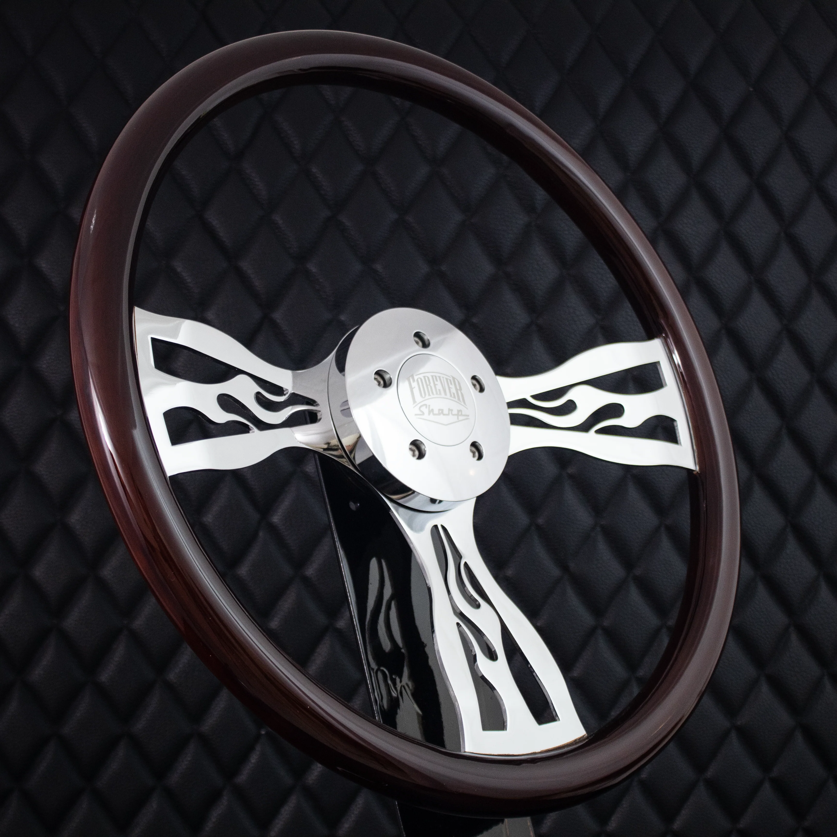 18" Chrome Flame Wheel - Thumbnail 2