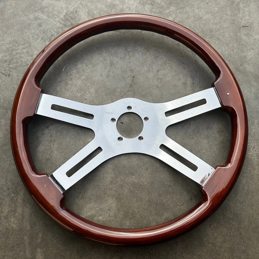 FACTORY SECOND: 18" CHROME DUAL CLASSIC WITH DARK WOOD - Thumbnail 2