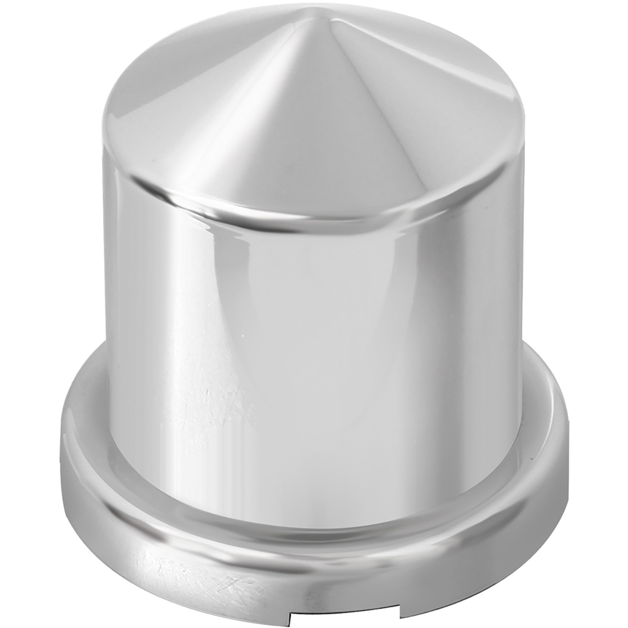 Pointed Top Multi-Size Cr Pl Lug Nut Cvr w/Flange Over 1" H