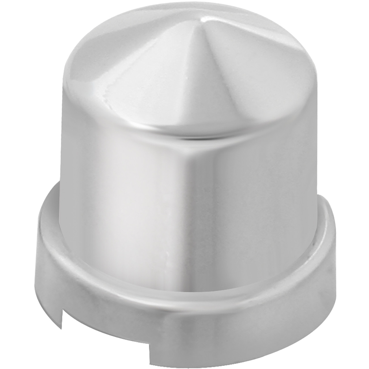 Pointed Top Multi-Size Cr Pl Lug Nut Cvr w/Flange Under 1" H