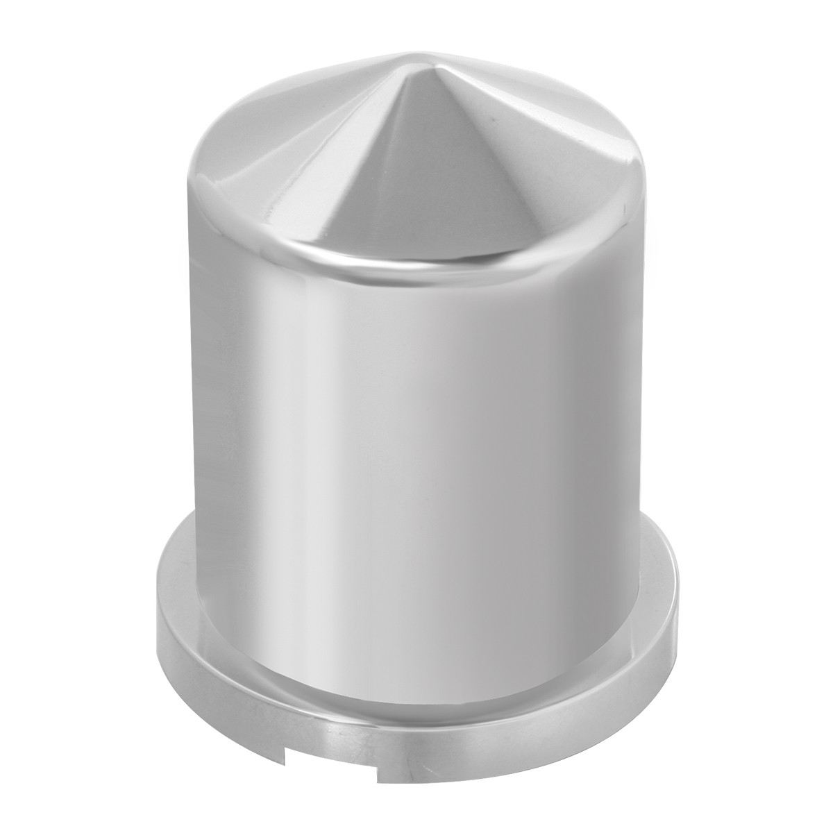 Pointed Top Multi-Size Cr Pl Lug Nut Cvr w/Flange Over 1" H
