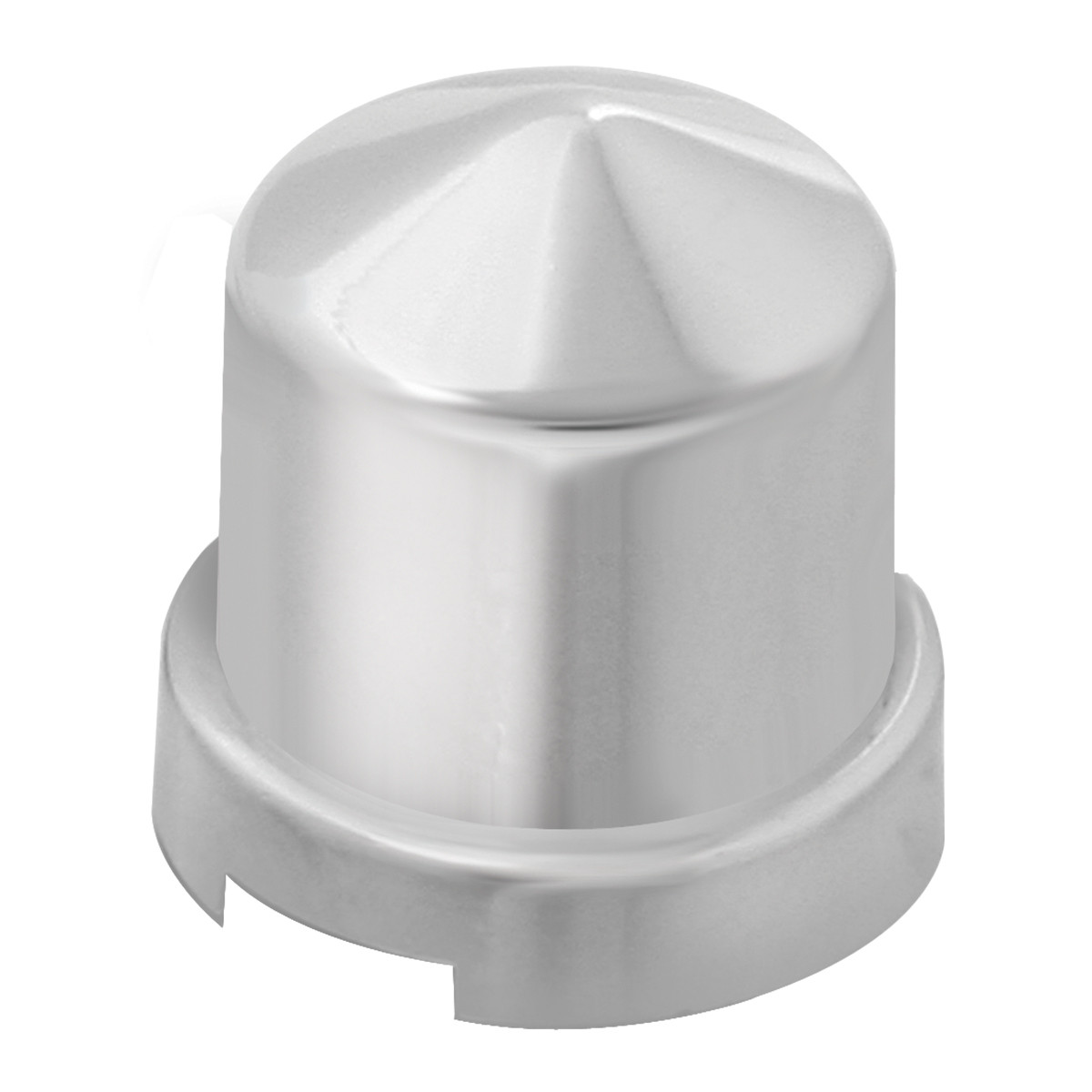 Pointed Top Multi-Size Cr Pl Lug Nut Cvr w/Flange Under 1" H