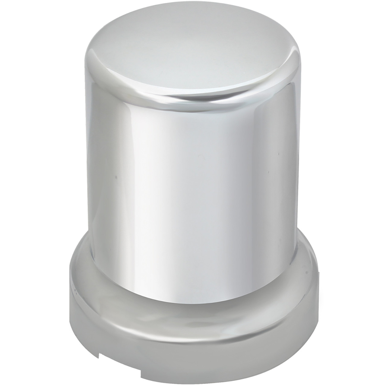 Tube Chrome Plastic Lug Nut Cover w/ Flange