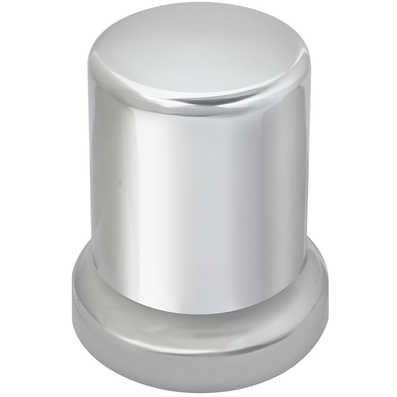 Tube Chrome Plastic Lug Nut Cover w/ Flange