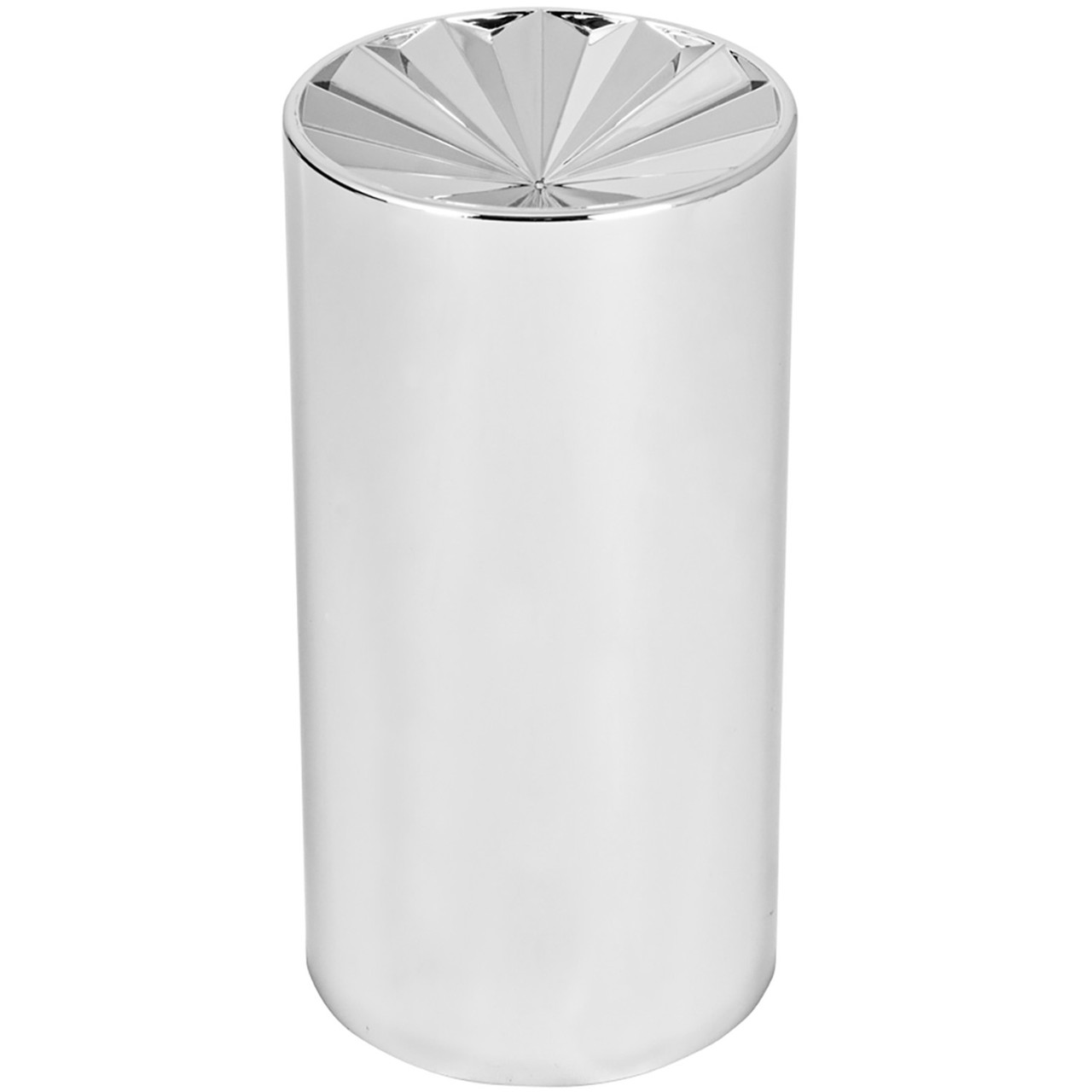 Concave Pinwheel Chrome Plastic Lug Nut Cover