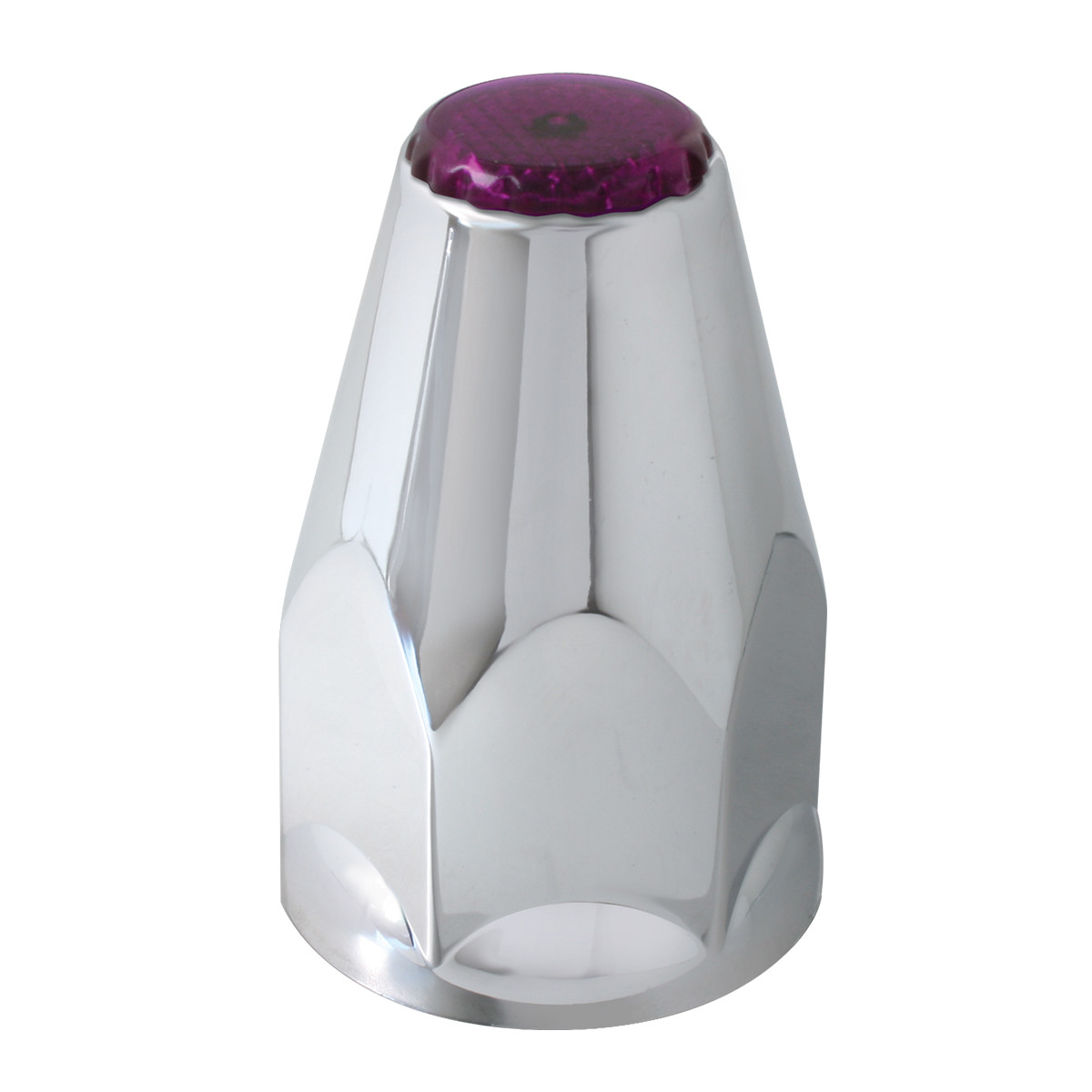 Classic Color Reflector Chrome Plastic Lug Nut Cvr w/ Flange