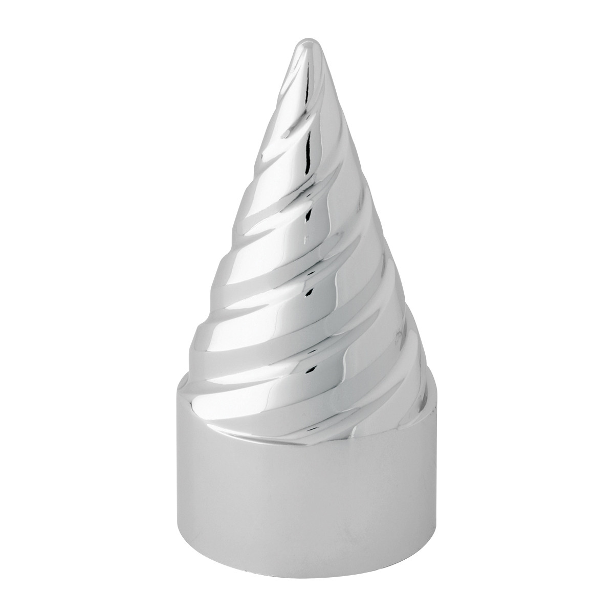 Twister Clockwise Chrome Plastic Lug Nut Cover