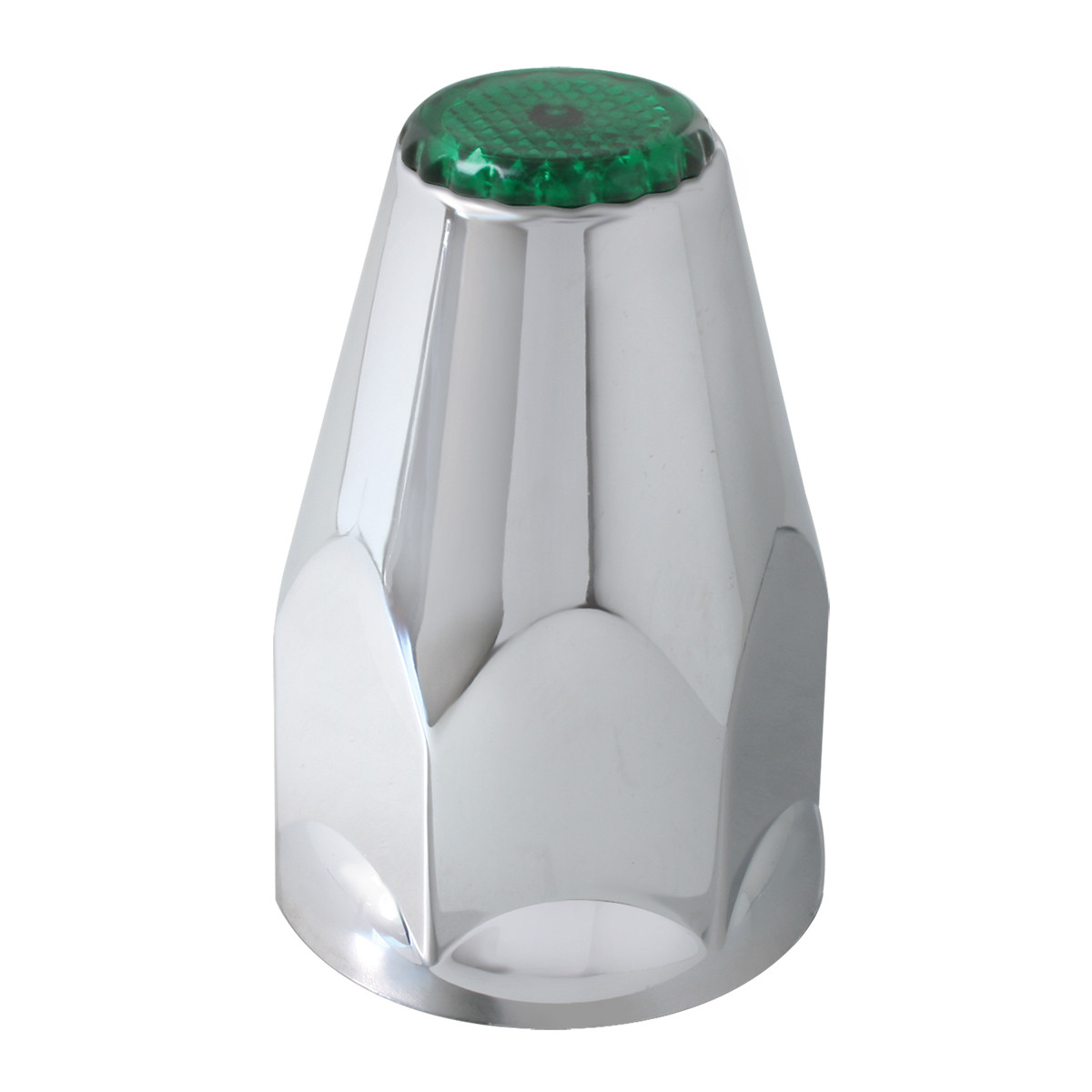 Classic Color Reflector Chrome Plastic Lug Nut Cvr w/ Flange