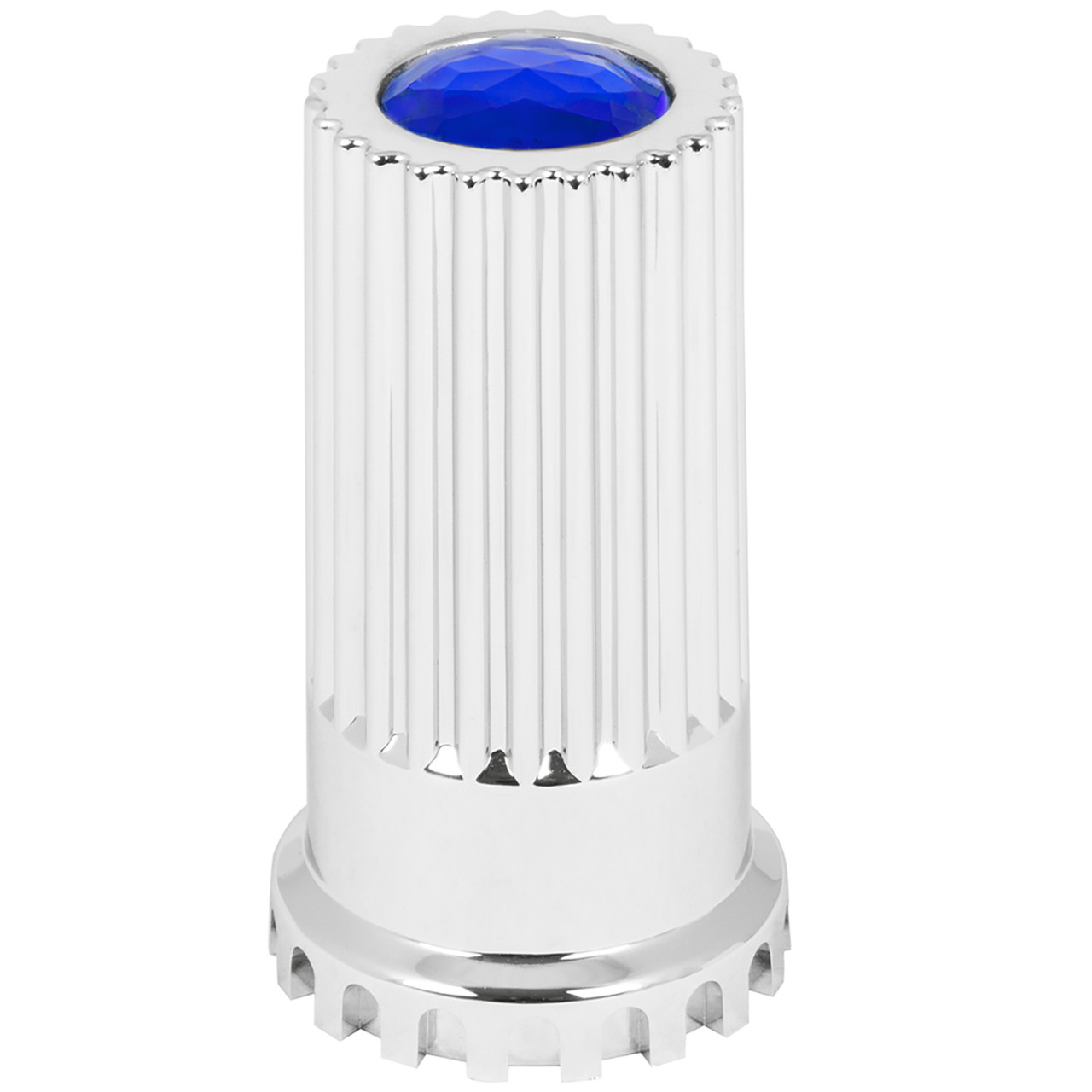 Lock Tab Jewel Chrome Plastic Lug Nut Cvr w/ Flange