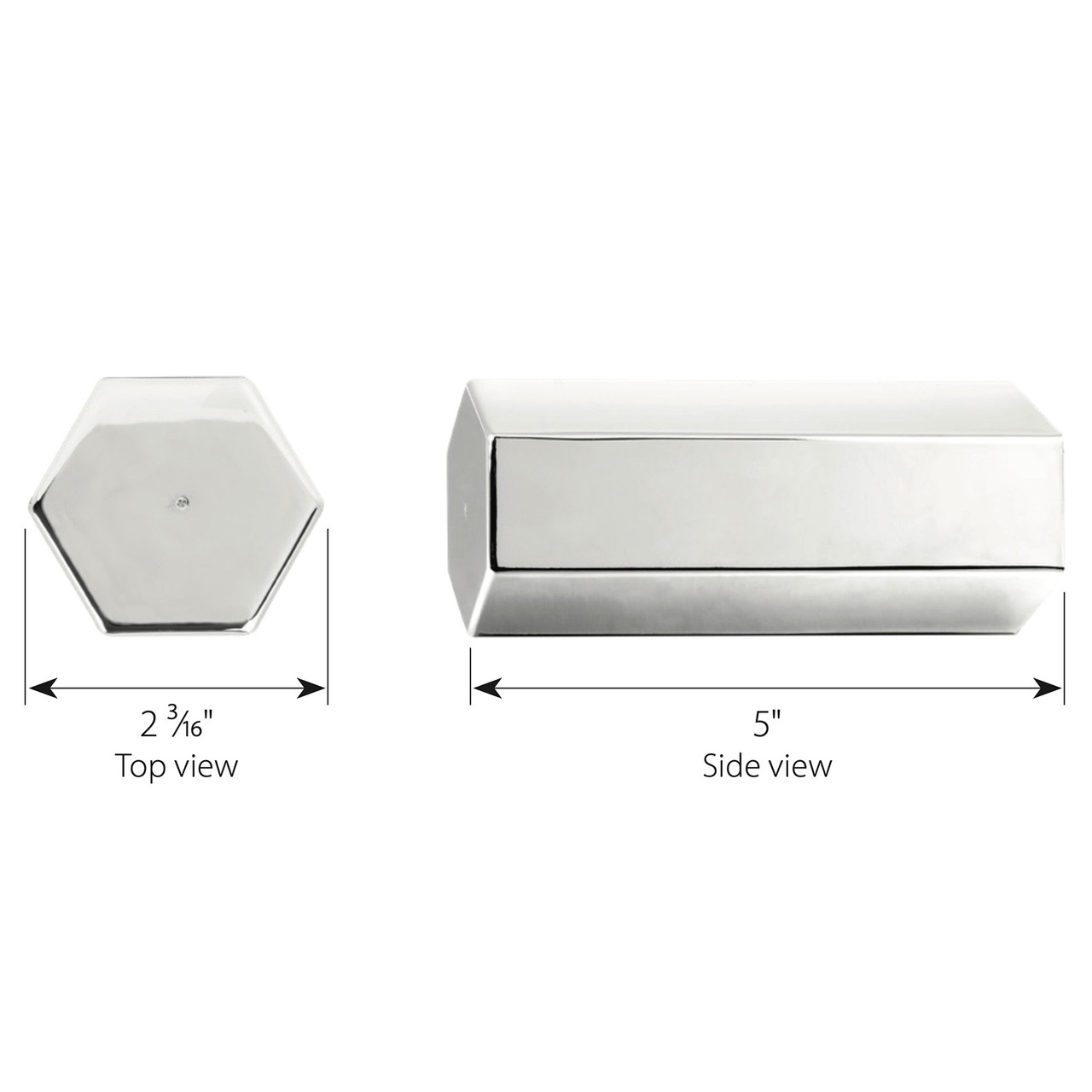 Hex Chrome Plastic Lug Nut Cover