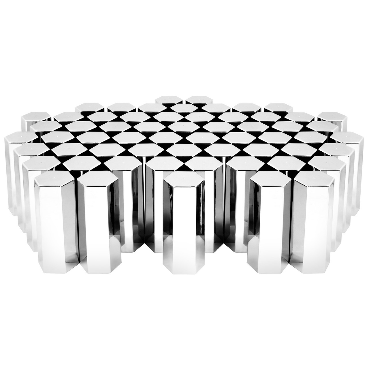 Hex Chrome Plastic Lug Nut Cover - Thumbnail 2