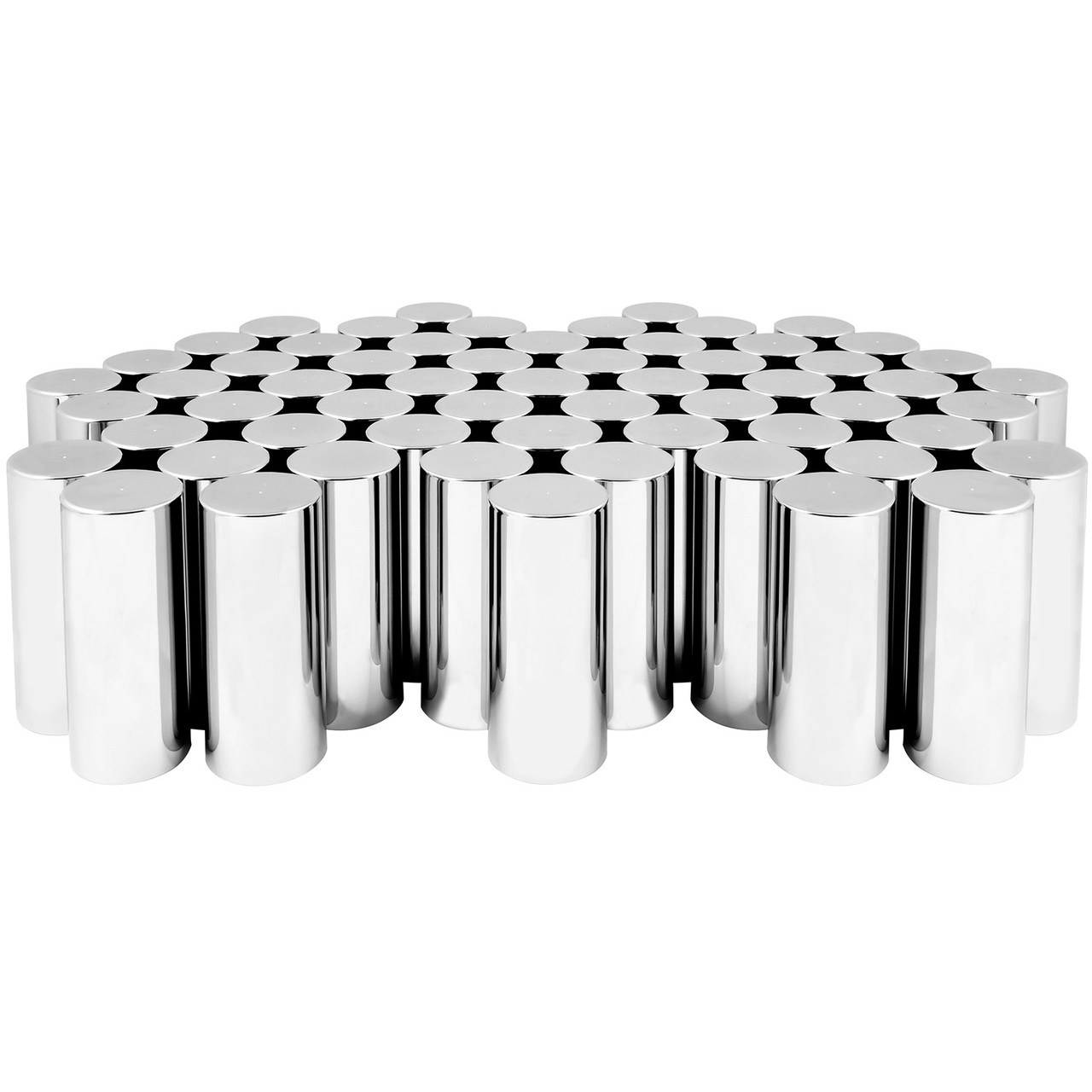 Cylinder Chrome Plastic Lug Nut Cover - Thumbnail 2
