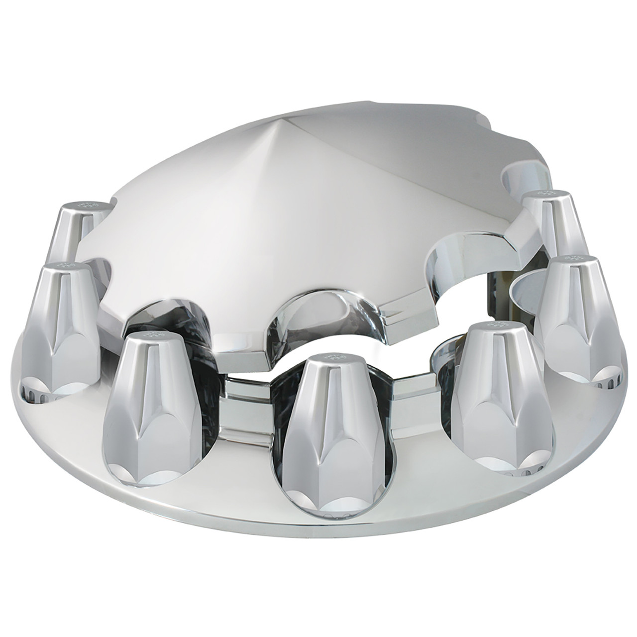 Chrome Plastic Front Axle Cover Set with Locking Tabs