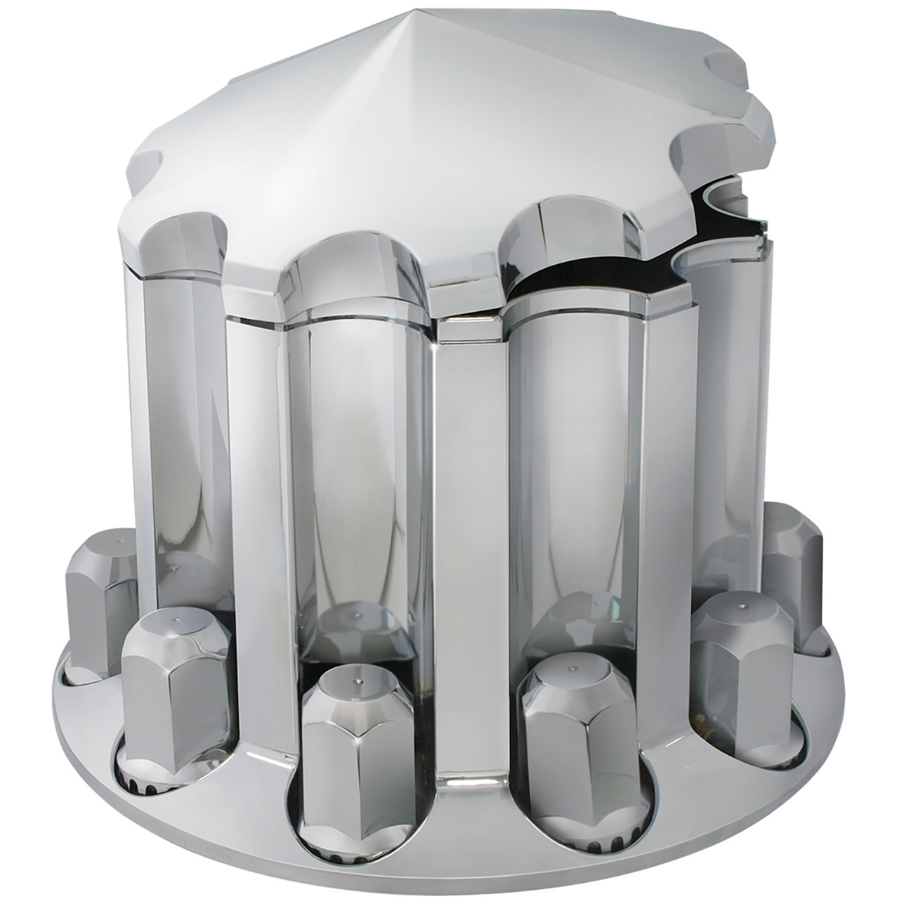 Chrome Plastic Rear Axle Cover Sets with Locking Tabs